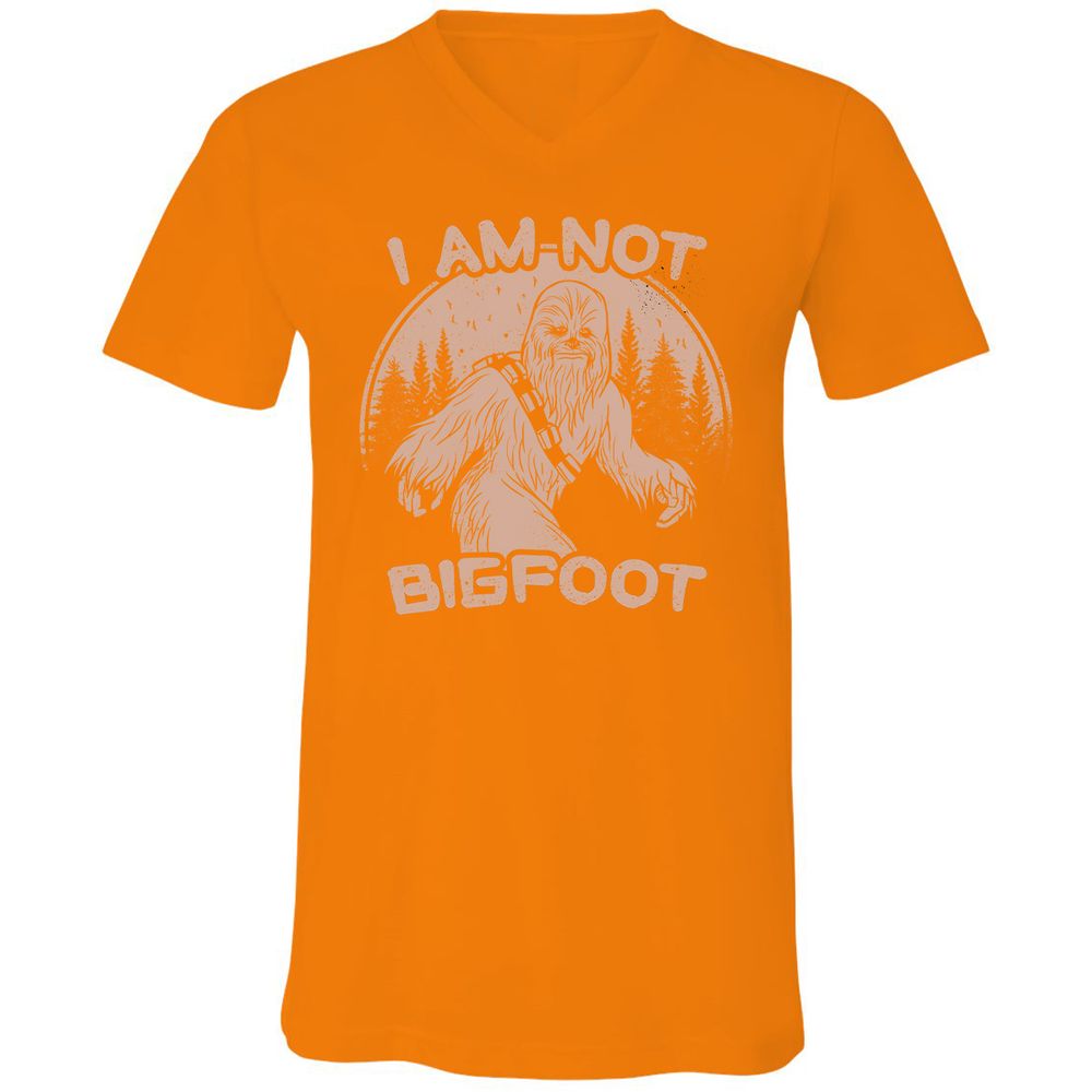 Unisex V-Neck T-Shirt - CEV91QL7 - Orange - 11