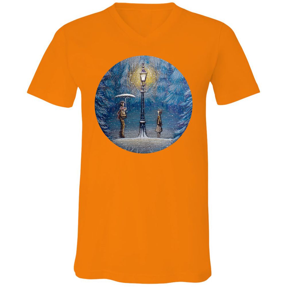 Unisex V-Neck T-Shirt - SWF6ENT3 - Orange - 11