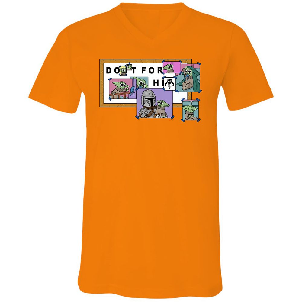 Unisex V-Neck T-Shirt - 3ME7S28N - Orange - 11