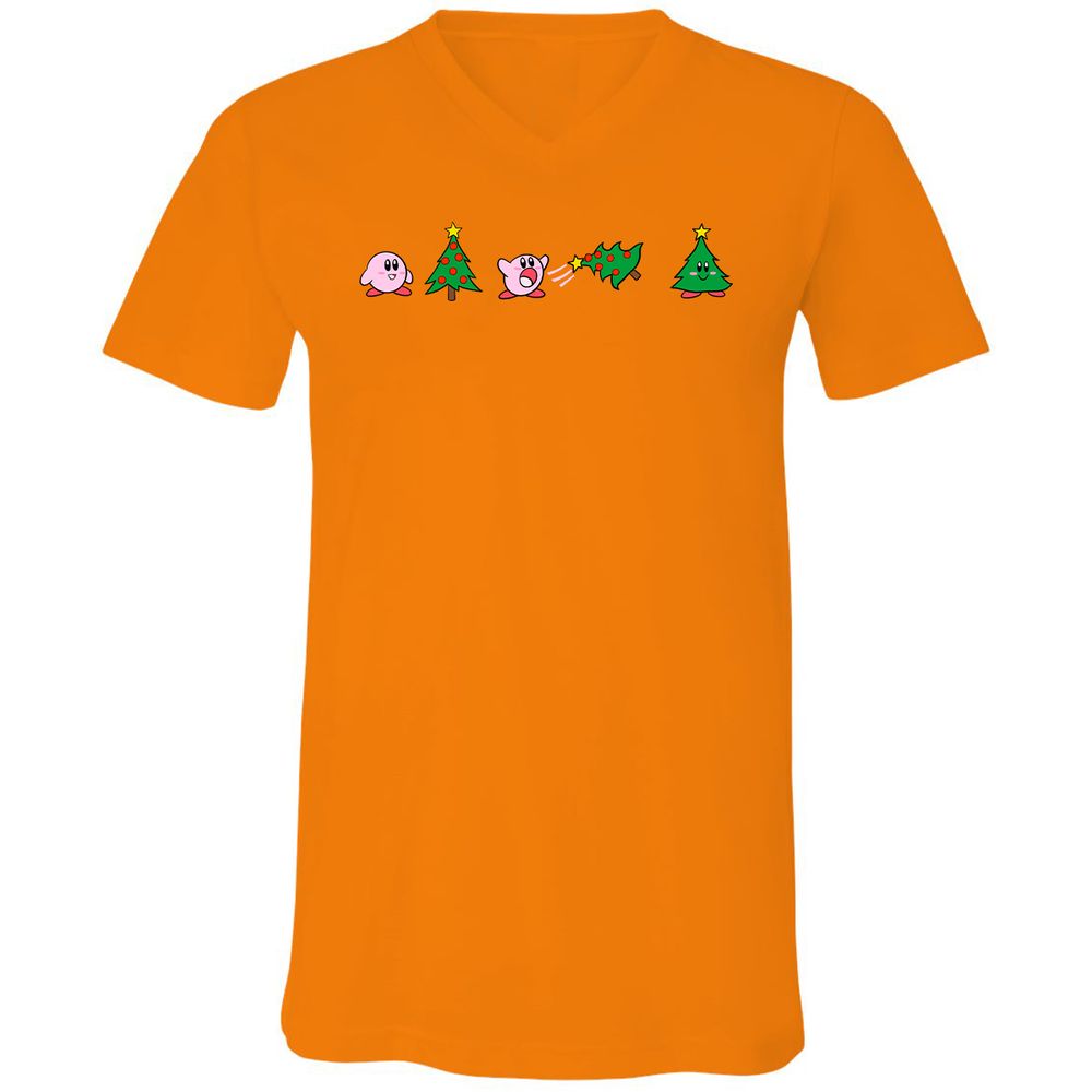 Unisex V-Neck T-Shirt - 2XNGVC66 - Orange - 11