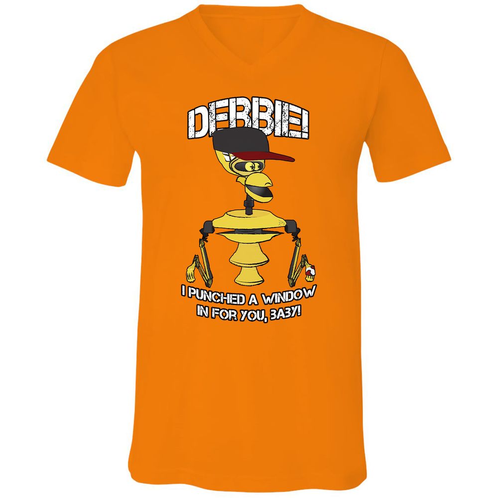 Unisex V-Neck T-Shirt - A2TRU5PP - Orange - 11