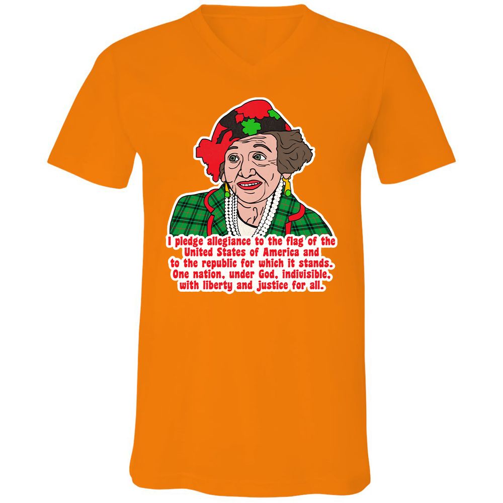 Unisex V-Neck T-Shirt - 1UBJXAMS - Orange - 11