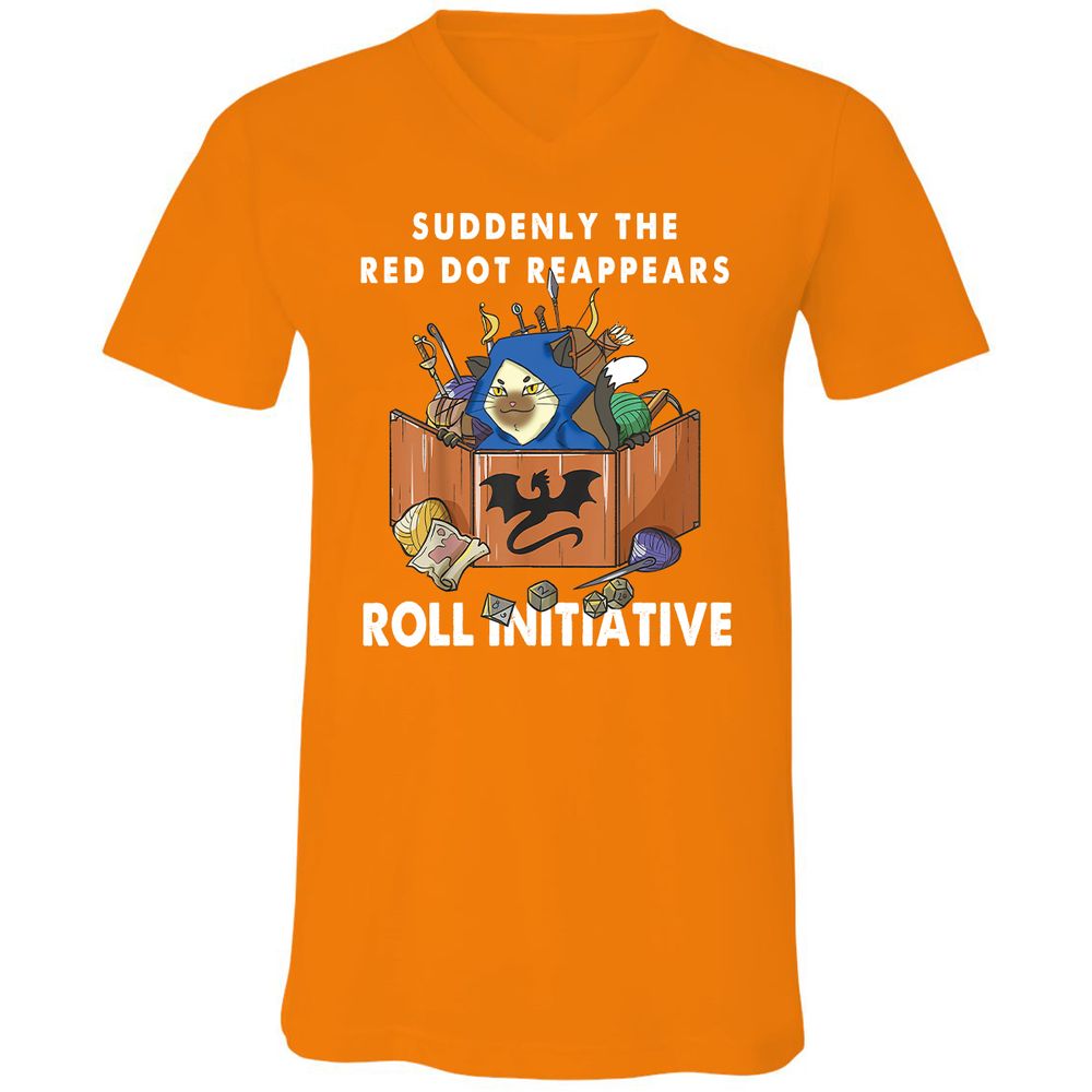 Unisex V-Neck T-Shirt - RWCTBEAH - Orange - 11