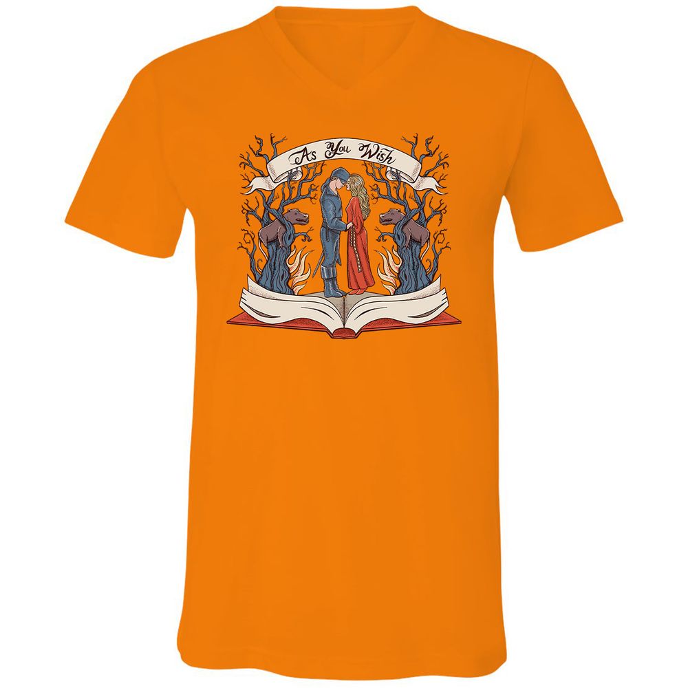 Unisex V-Neck T-Shirt - 1TPBB7LY - Orange - 11