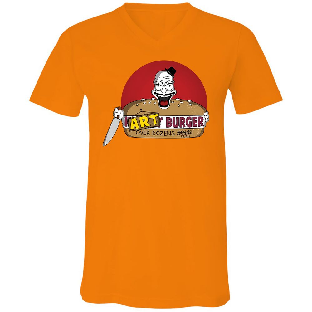 Unisex V-Neck T-Shirt - W7FASM7H - Orange - 11