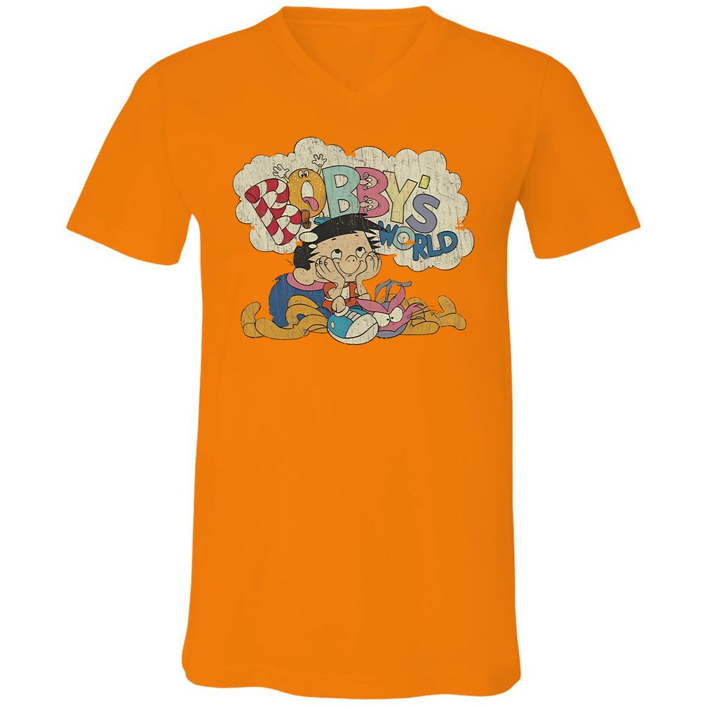 Unisex V-Neck T-Shirt - 238PD93R - Orange - 11