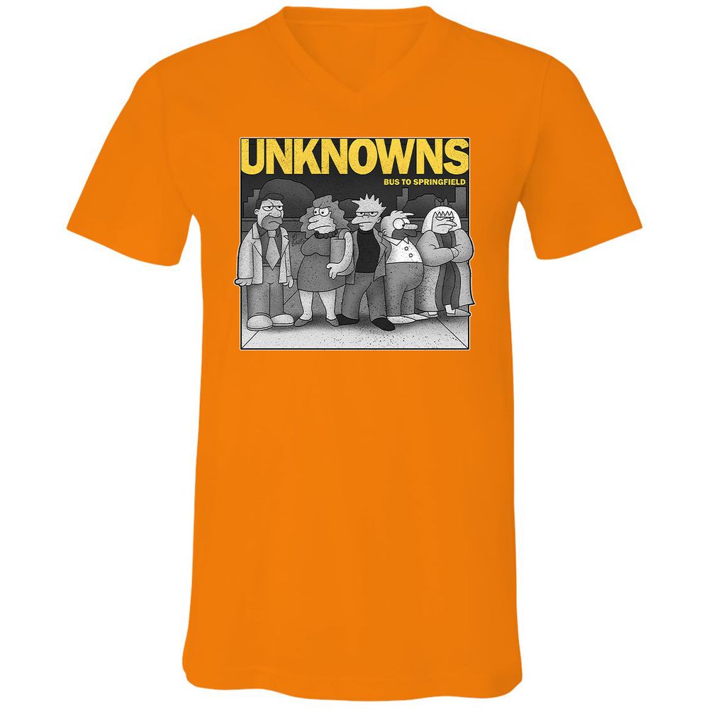 Unisex V-Neck T-Shirt - S8N6EULX - Orange - 11