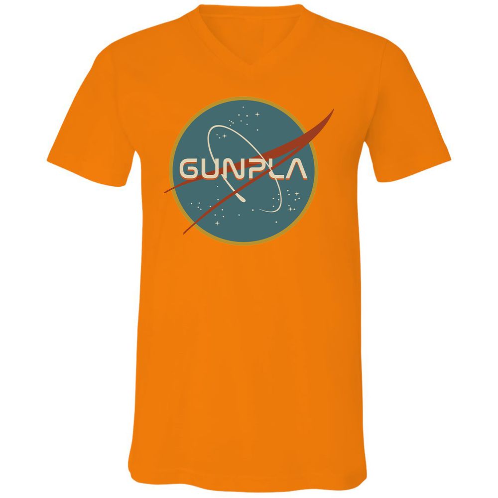 Unisex V-Neck T-Shirt - RKJS7137 - Orange - 11