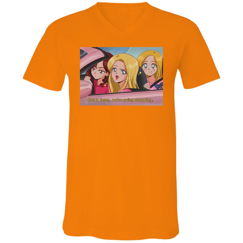 Unisex V-Neck T-Shirt - L9165542 - Orange - 11