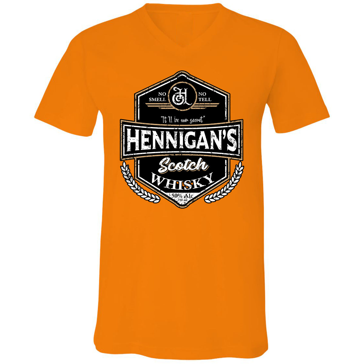 Unisex V-Neck T-Shirt - ZDZFCUSB - Orange - 11