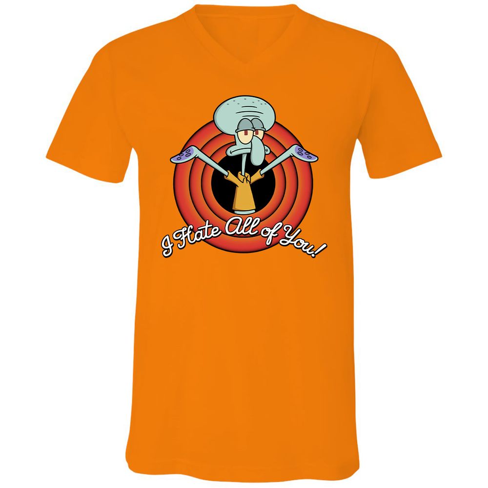 Unisex V-Neck T-Shirt - BR1SMUNR - Orange - 11