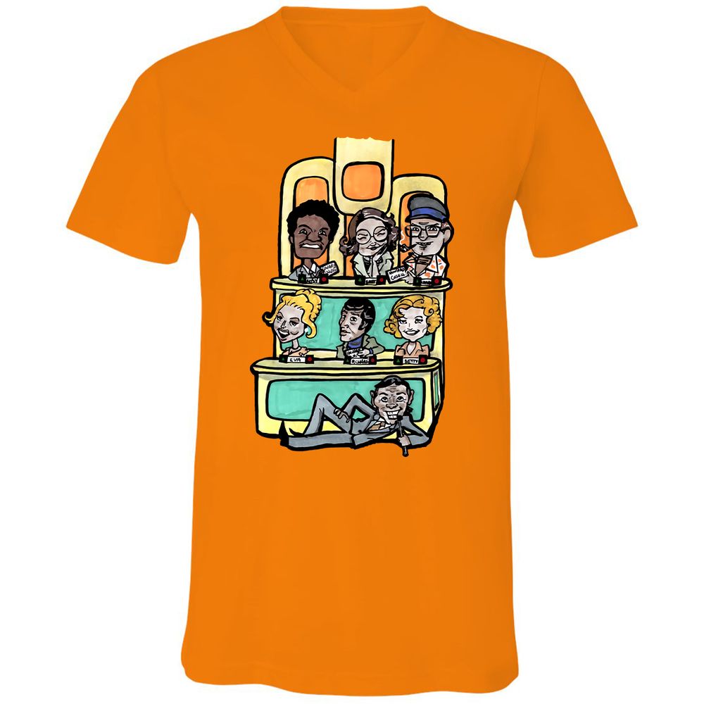 Unisex V-Neck T-Shirt - VU3S8K4U - Orange - 11