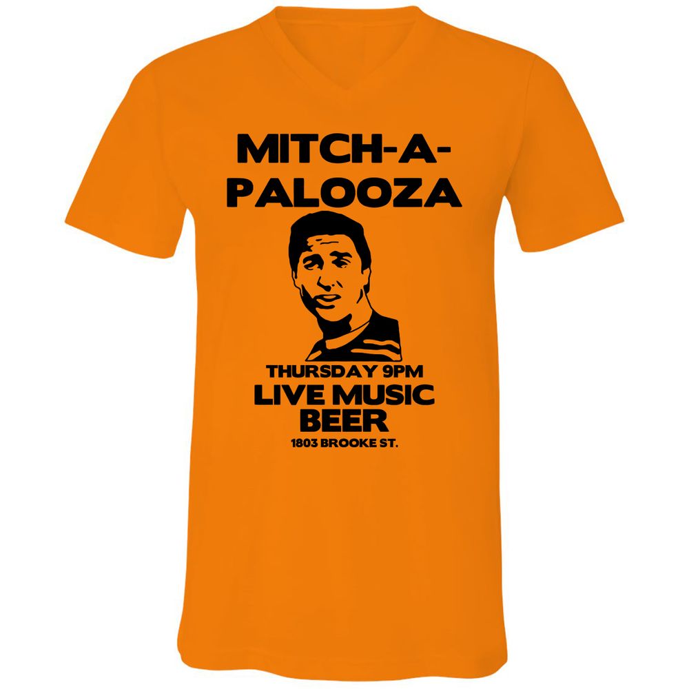 Unisex V-Neck T-Shirt - 63FYL2BA - Orange - 11