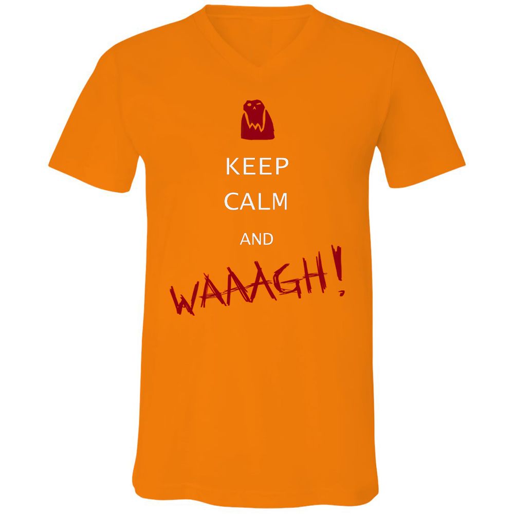 Unisex V-Neck T-Shirt - 4PCUZHVR - Orange - 11