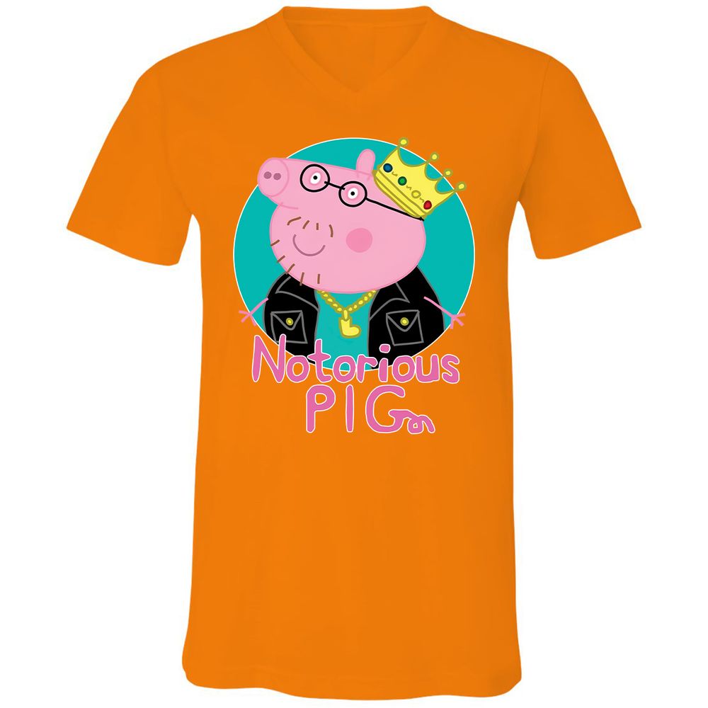 Unisex V-Neck T-Shirt - 2D3FEFPC - Orange - 11