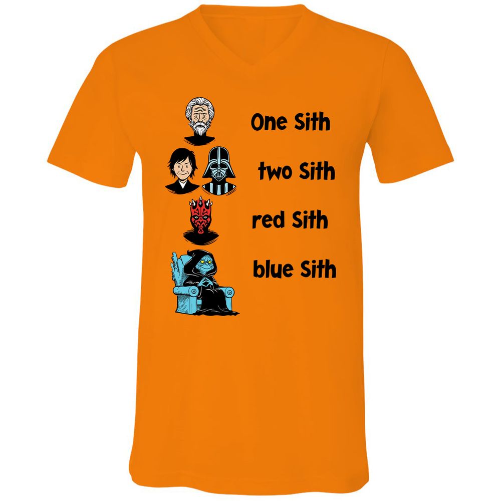 Unisex V-Neck T-Shirt - SV2YJG8X - Orange - 11