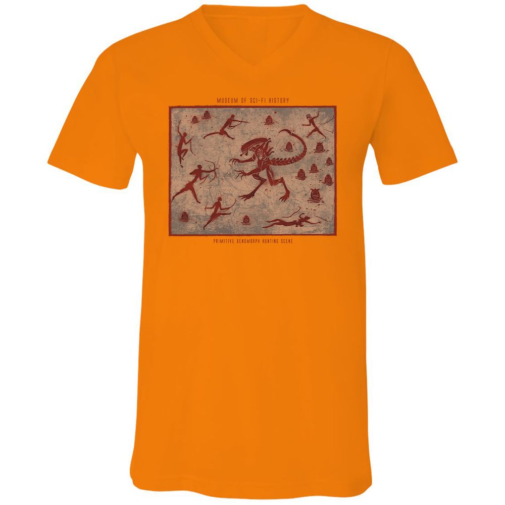 Unisex V-Neck T-Shirt - TM5UC5FG - Orange - 11