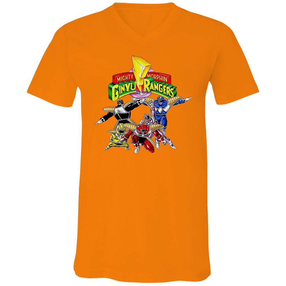 Unisex V-Neck T-Shirt - CDZUNNFB - Orange - 11