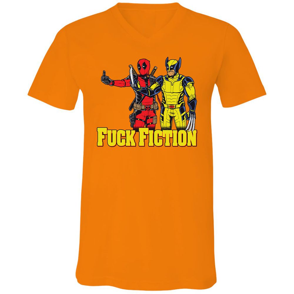 Unisex V-Neck T-Shirt - YHZ21554 - Orange - 11