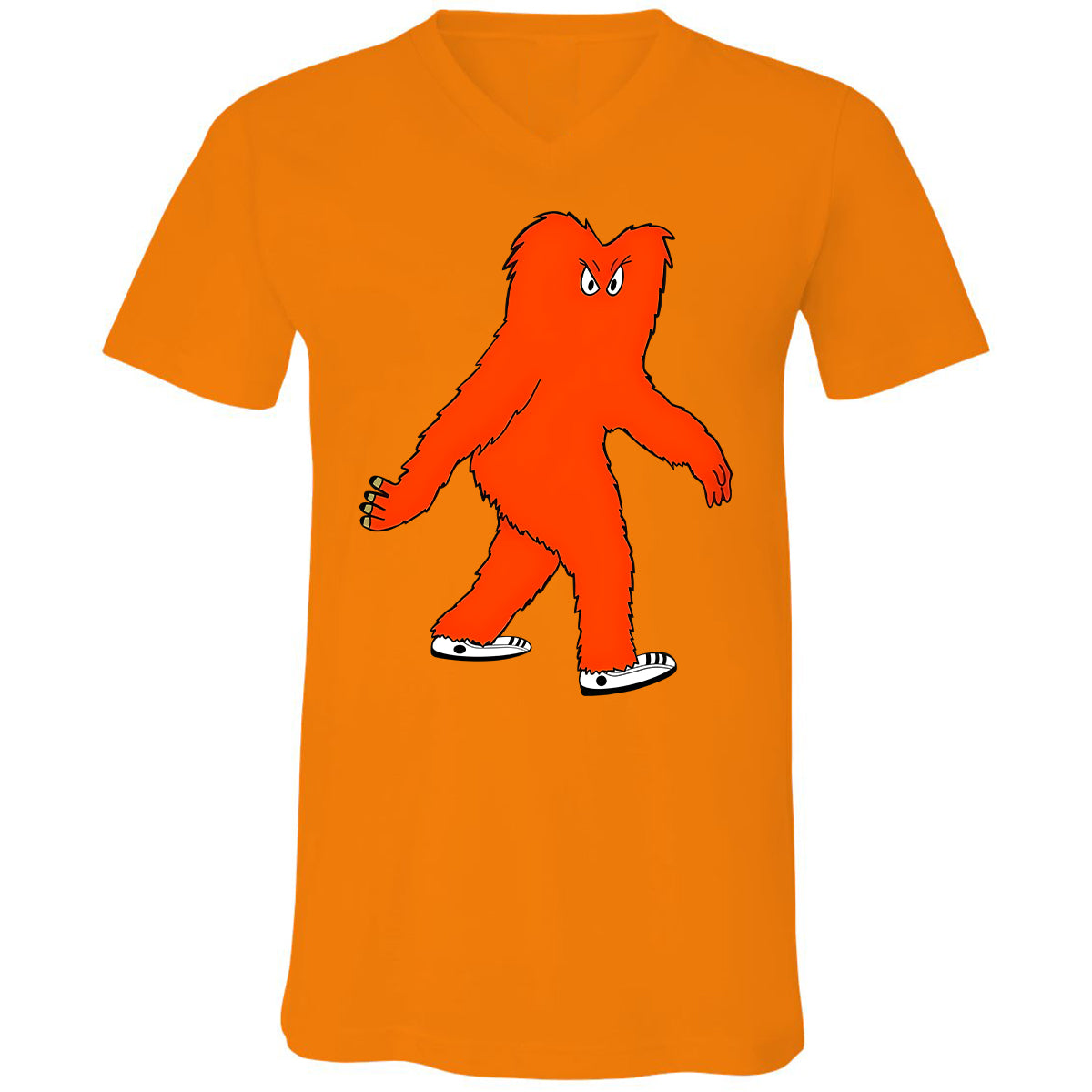Unisex V-Neck T-Shirt - WXH8PKG7 - Orange - 11