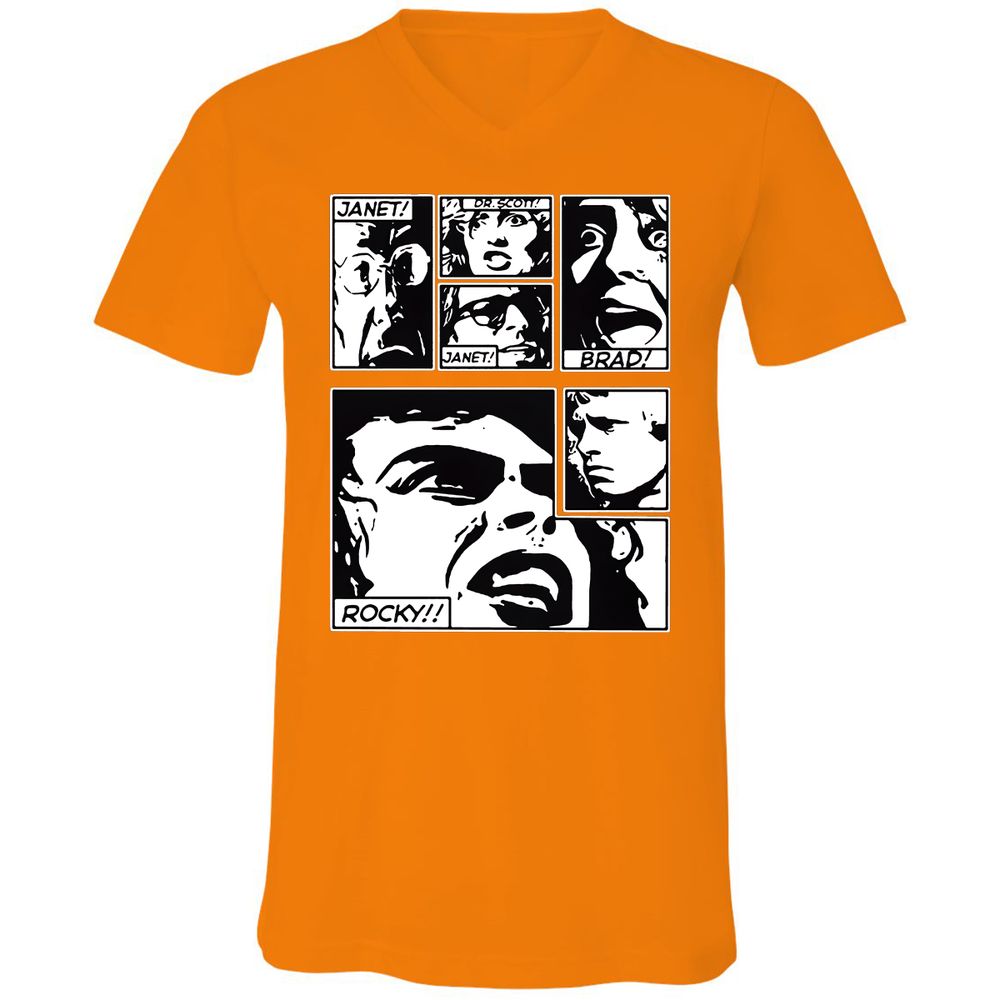 Unisex V-Neck T-Shirt - MD1X9P14 - Orange - 11