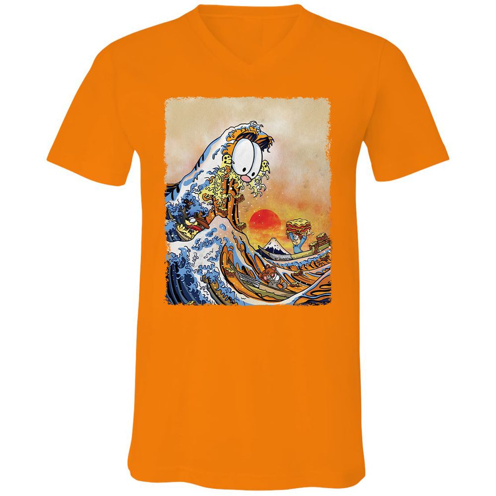Unisex V-Neck T-Shirt - VRM8HMR1 - Orange - 11