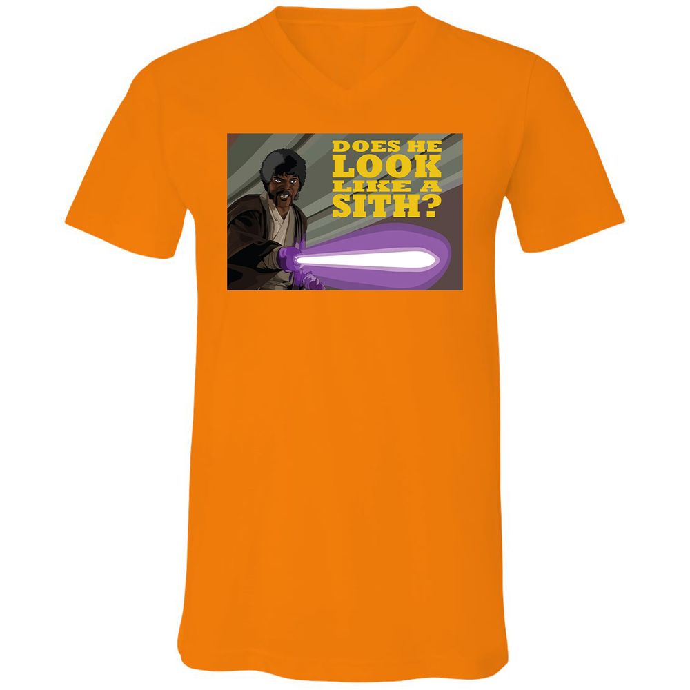 Unisex V-Neck T-Shirt - CEU62ZUE - Orange - 11