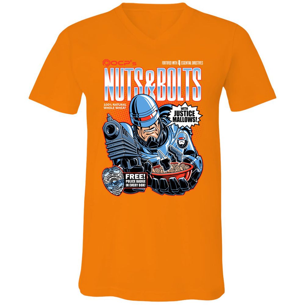 Unisex V-Neck T-Shirt - X2W4QW89 - Orange - 11