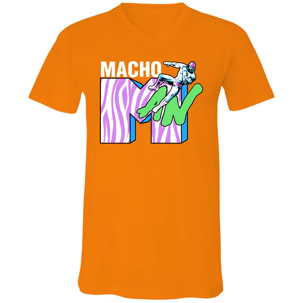 Unisex V-Neck T-Shirt - 8HRYNJ3D - Orange - 11