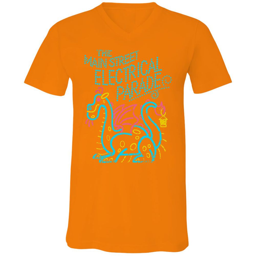 Unisex V-Neck T-Shirt - VZWEMK35 - Orange - 11