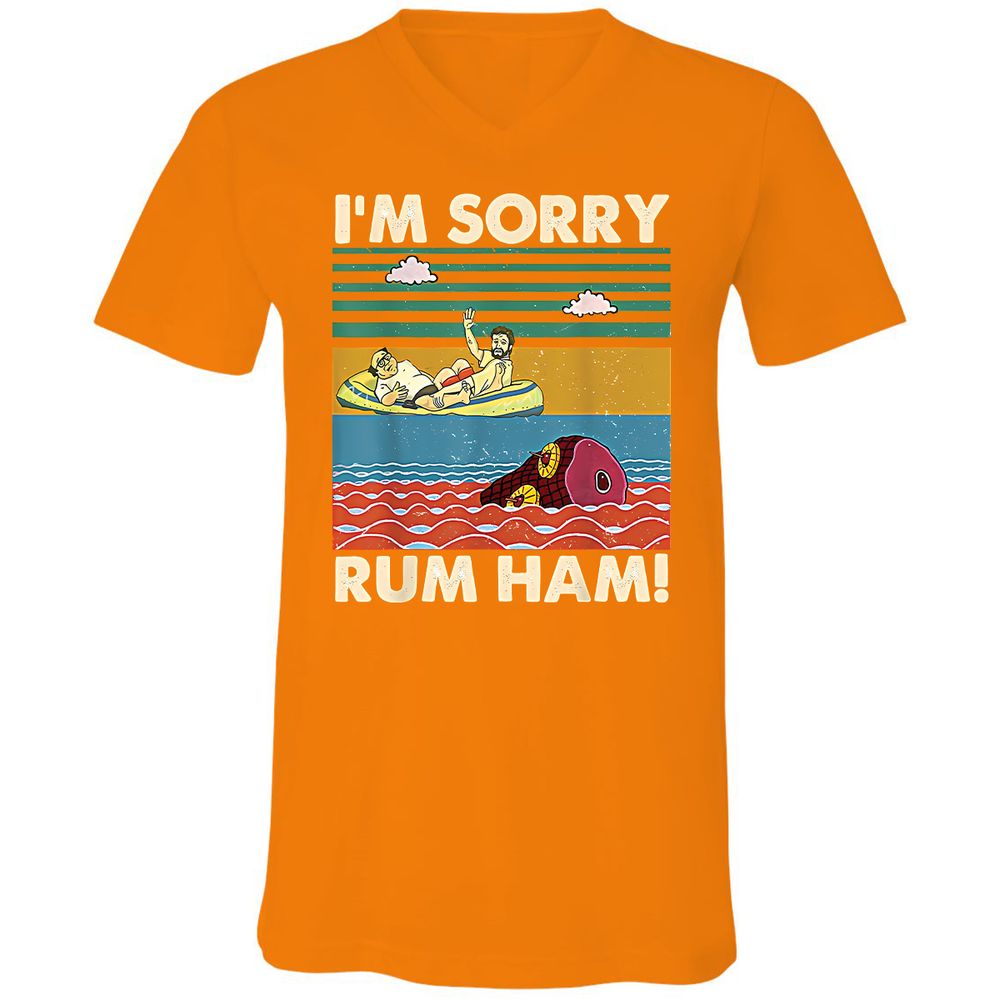 Unisex V-Neck T-Shirt - J2AC2AJ3 - Orange - 11