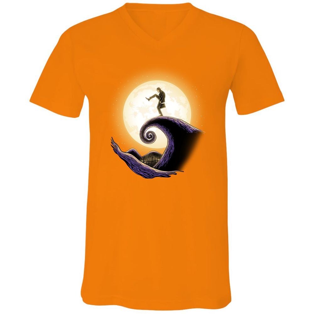 Unisex V-Neck T-Shirt - Y42984P7 - Orange - 11