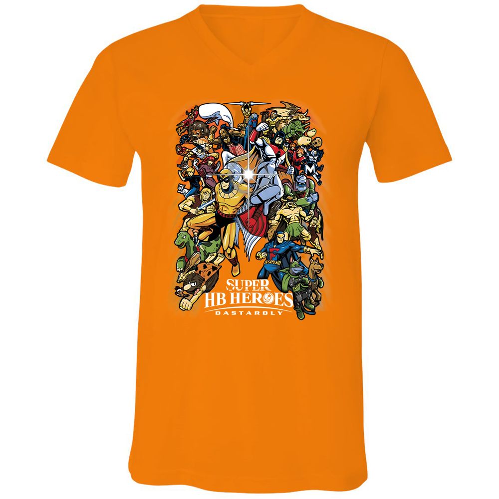 Unisex V-Neck T-Shirt - YU1ZV3D4 - Orange - 11