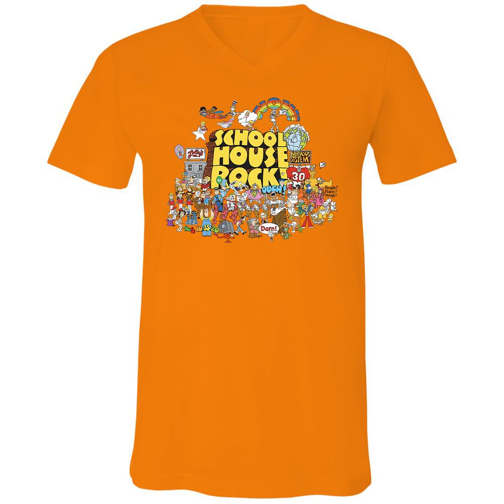 Unisex V-Neck T-Shirt - 9JCS4MXS - Orange - 11