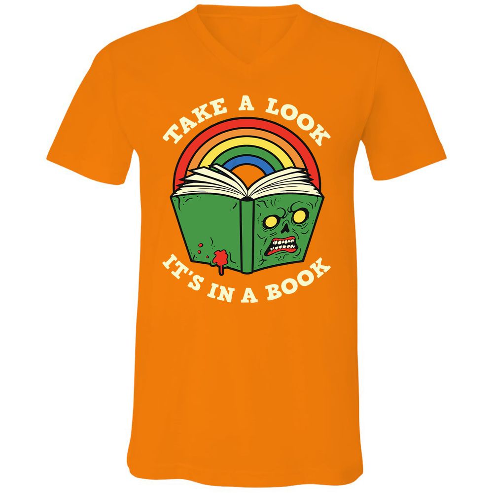 Unisex V-Neck T-Shirt - AUUPXWPF - Orange - 11