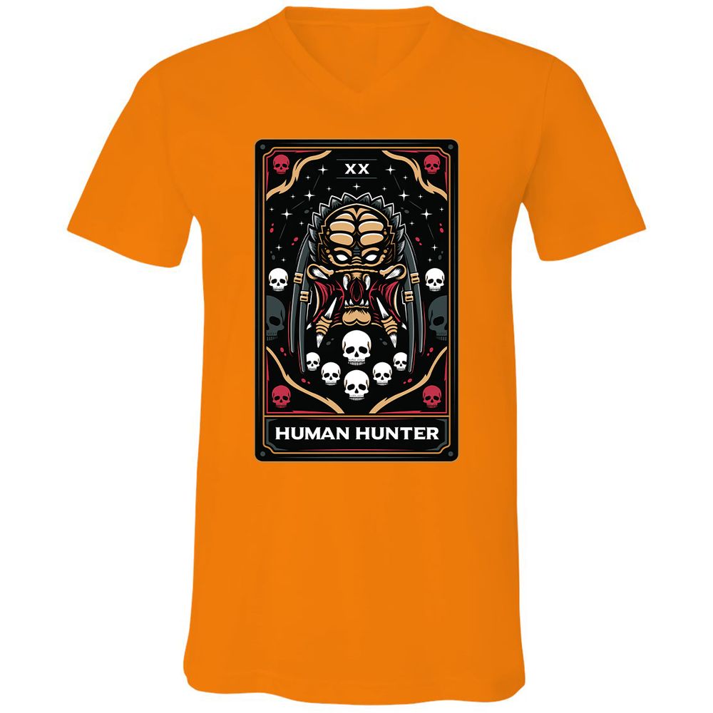 Unisex V-Neck T-Shirt - R54ATQTD - Orange - 11