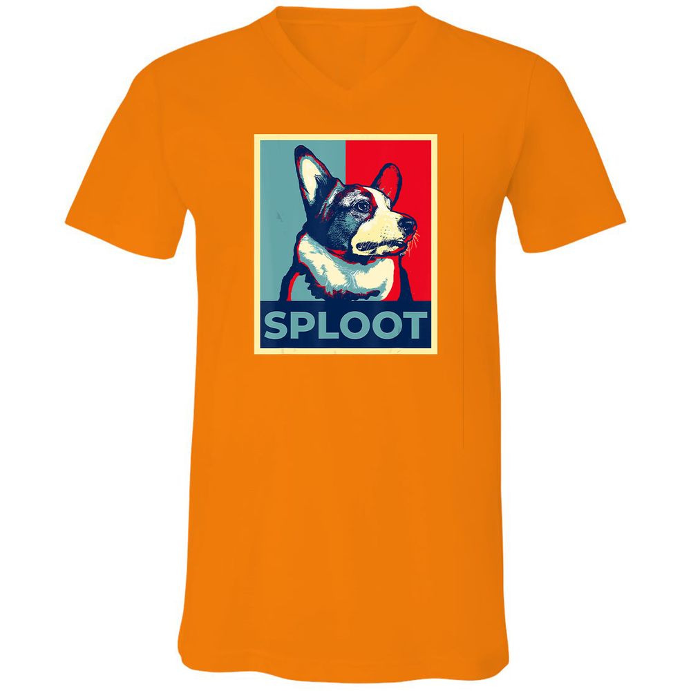 Unisex V-Neck T-Shirt - T1SKEK3E - Orange - 11