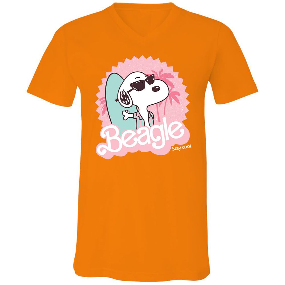 Unisex V-Neck T-Shirt - MP4NN8EC - Orange - 11