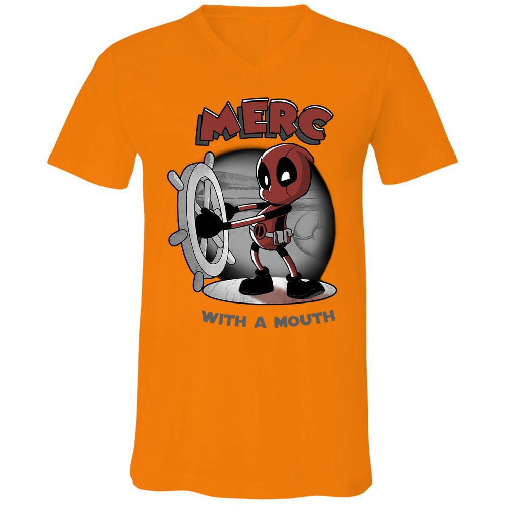 Unisex V-Neck T-Shirt - ARPCGBMZ - Orange - 11