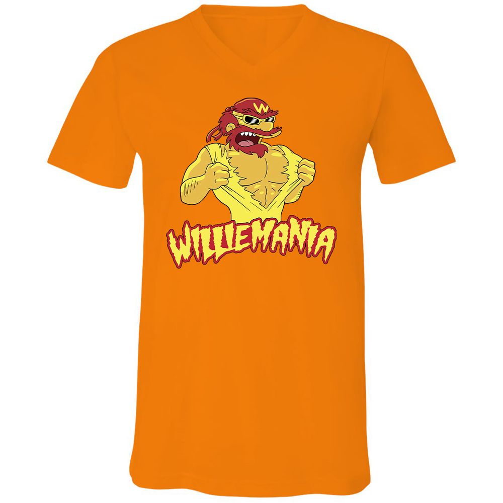Unisex V-Neck T-Shirt - LH3NPBBJ - Orange - 11