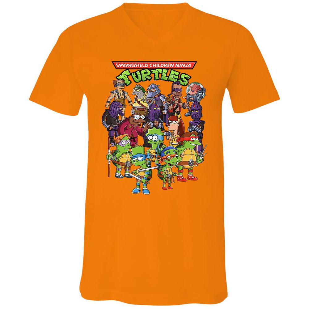 Unisex V-Neck T-Shirt - S466M8R5 - Orange - 11