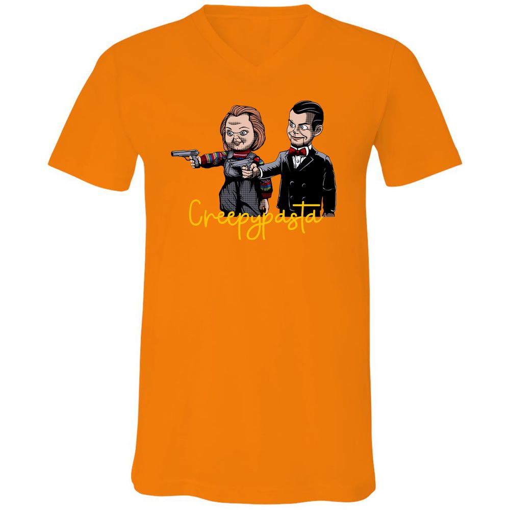 Unisex V-Neck T-Shirt - RMA5GQM2 - Orange - 11