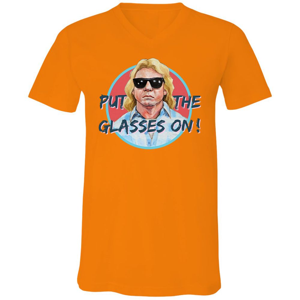 Unisex V-Neck T-Shirt - KWAY1NN6 - Orange - 11