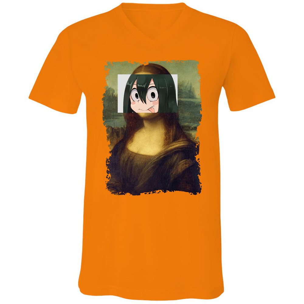 Unisex V-Neck T-Shirt - 98CW6DN1 - Orange - 11