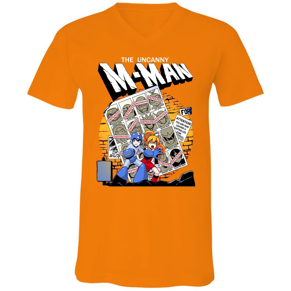 Unisex V-Neck T-Shirt - CC57RJ6V - Orange - 11