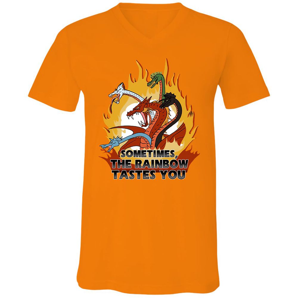 Unisex V-Neck T-Shirt - DAHQPV5S - Orange - 11