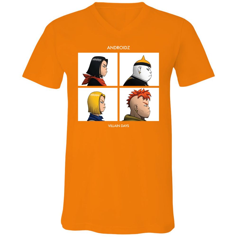 Unisex V-Neck T-Shirt - GBCZP2N6 - Orange - 11
