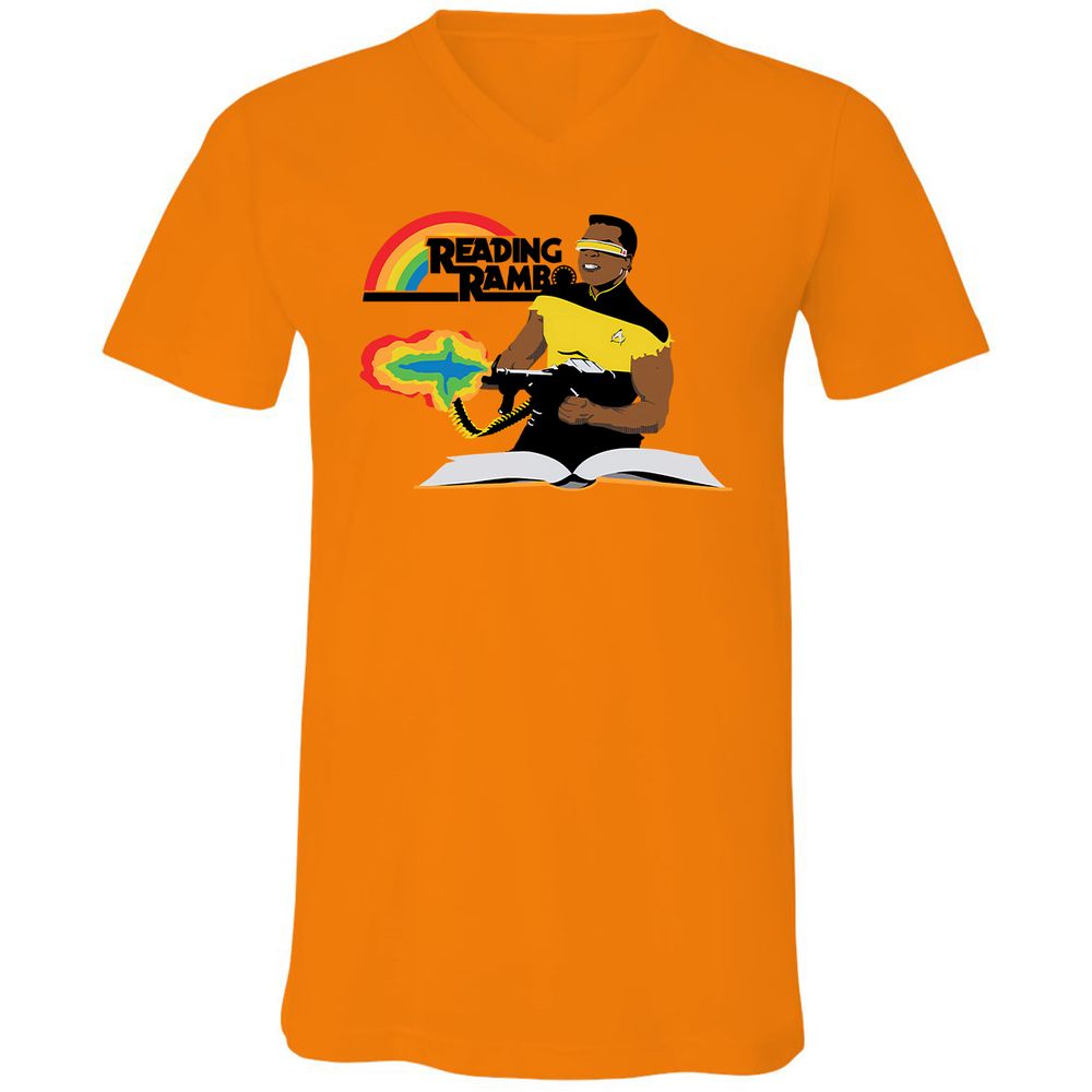 Unisex V-Neck T-Shirt - 3R282ZJA - Orange - 11