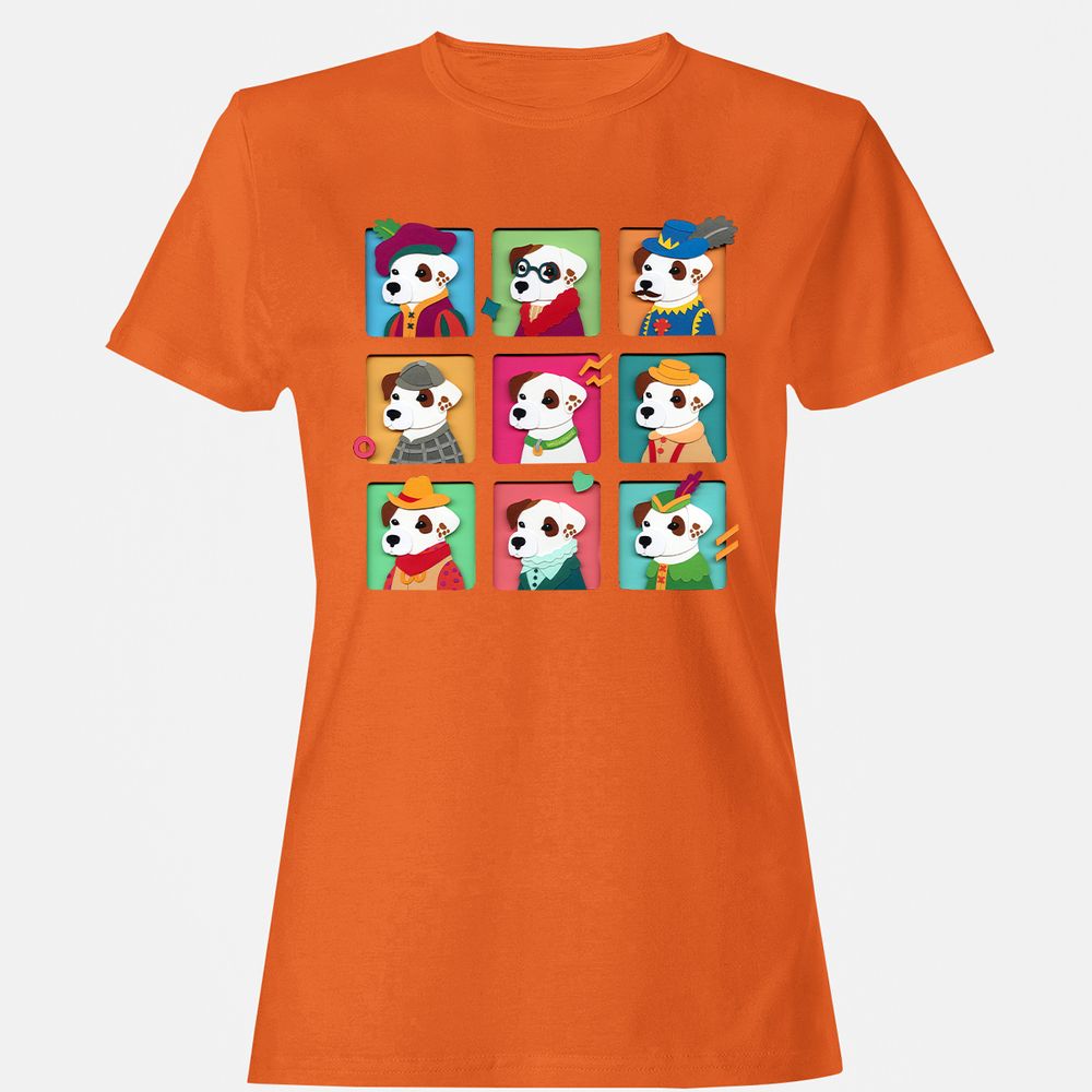 Women's T-Shirt - 916FX9DK - Orange - 11