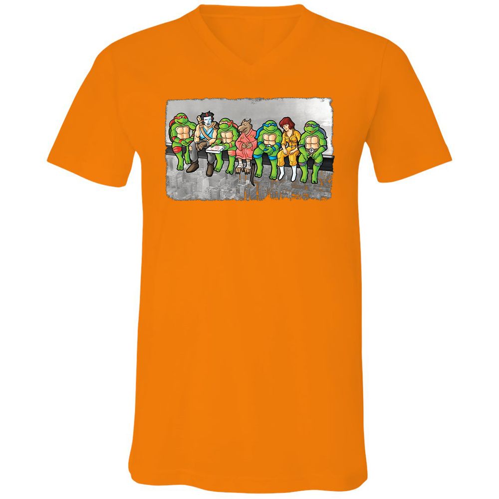 Unisex V-Neck T-Shirt - VD24XJST - Orange - 11
